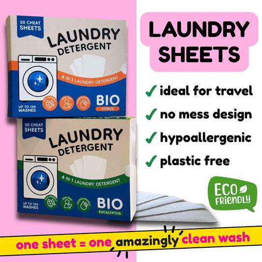 LAUNDRY DETERGENT 6-IN-1 SHEETS (100 WASHES)